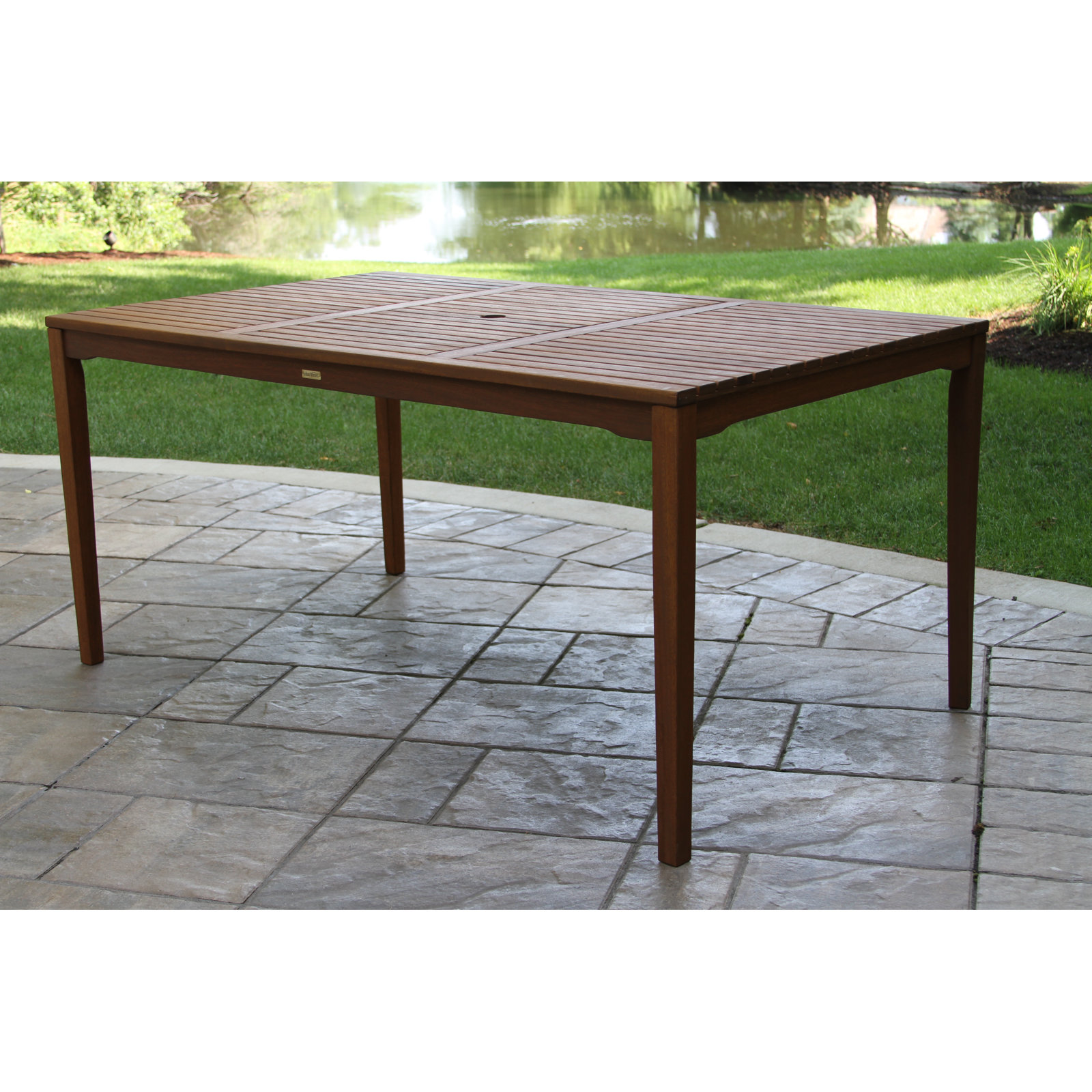 Kinsler 64" Eucalyptus Patio Dining Table