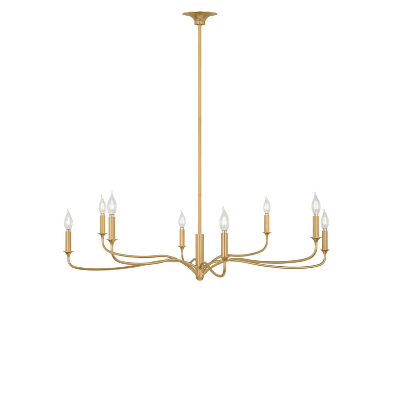 Wetherell 8-Light Chandelier, 63" H x 42" W  x 42" D, 8, Gild