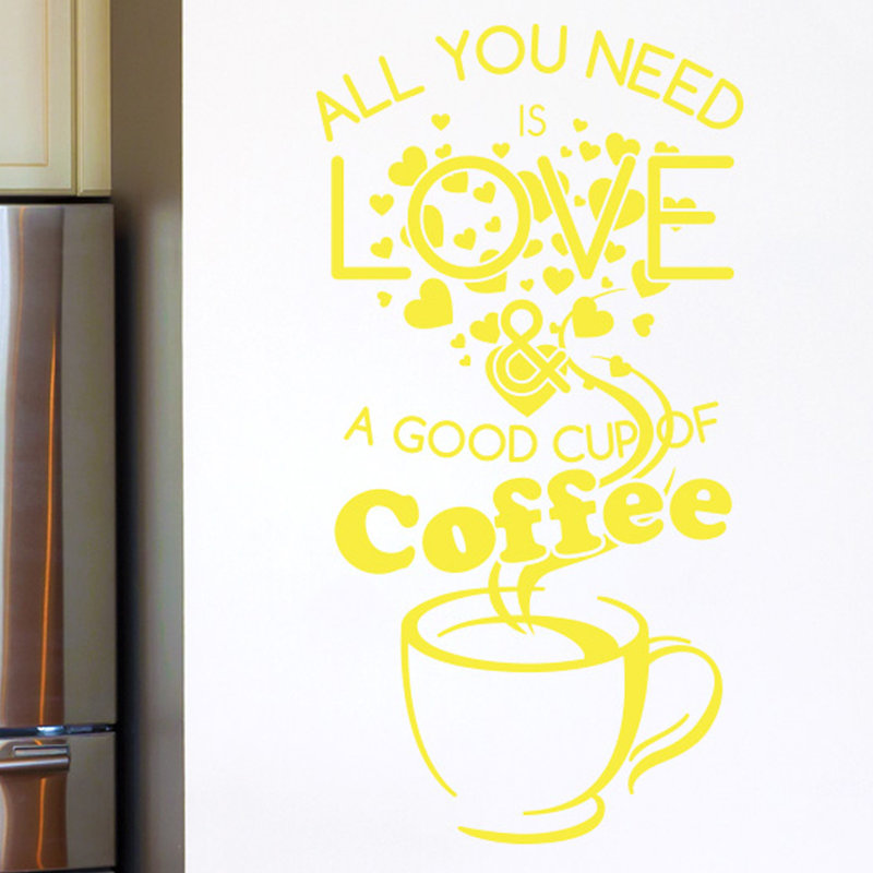 Non-Wall Damaging Wall Decal, Bright Yellow