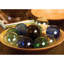  Boule décorative verte en verre - Ensemble de 6 pièces rondes pour la maison - Ensemble de 6