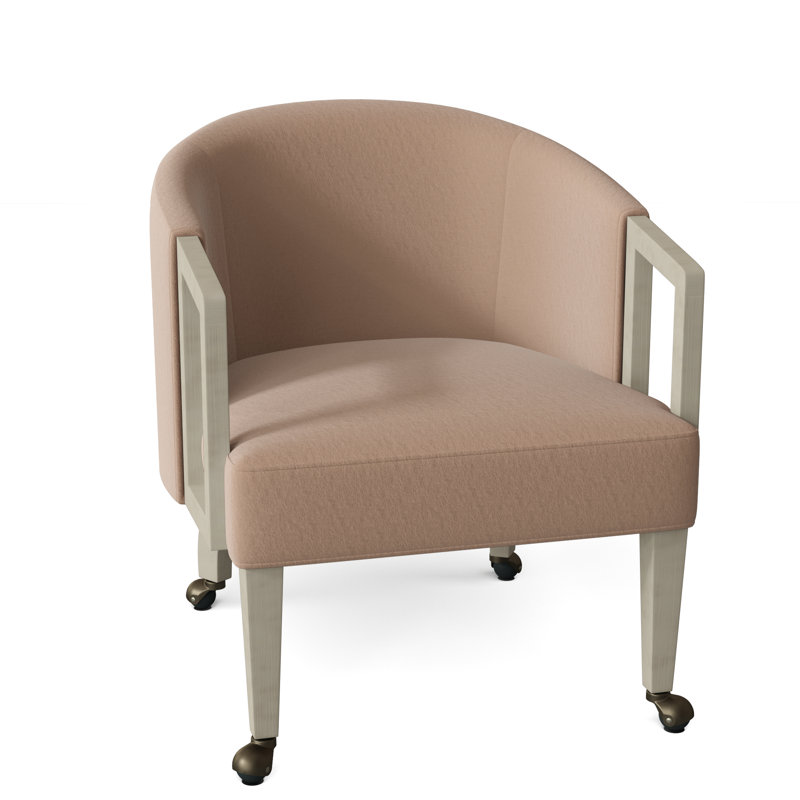 Brayden Barrel Chair, Pewter (9953 65), Almond Buff
