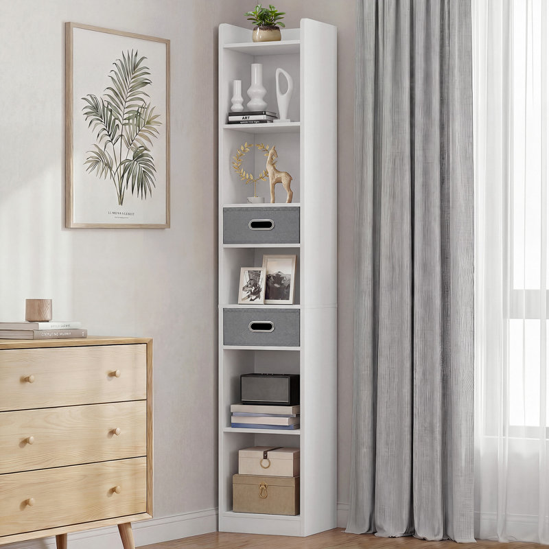 180cm H x 30cm W Standard Bookcase, White