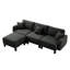 Canapé en forme de L avec repose-pieds amovible Modern Boucle-146553454