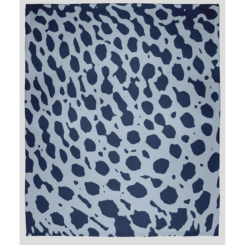 Couverture polaire à motif léopard, L 60 po x L 80 po, Bleu