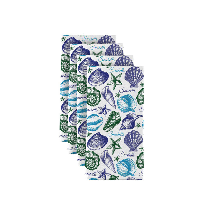 Polyester Nautical Square Napkin, Blue