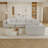 Compression Sofas 118.2 Inch Corduroy Modular Cloud Couch for Modern Home