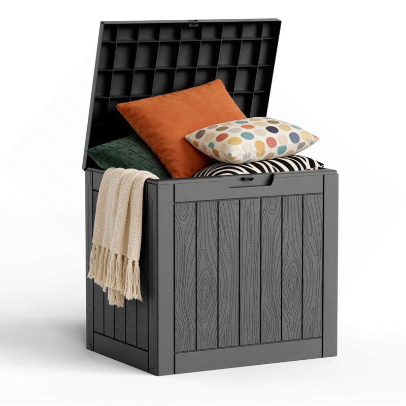 Boîte de rangement en résine pour l'extérieur 30 gallons