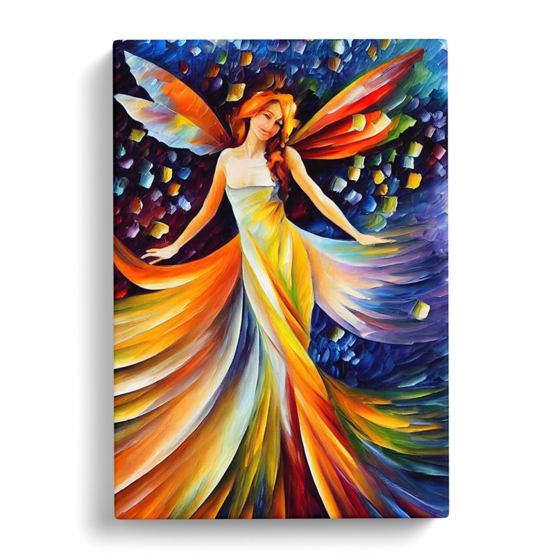 Justa Fairy In Colour - Wrapped Canvas, 60cm H x 40cm W x 3cm D