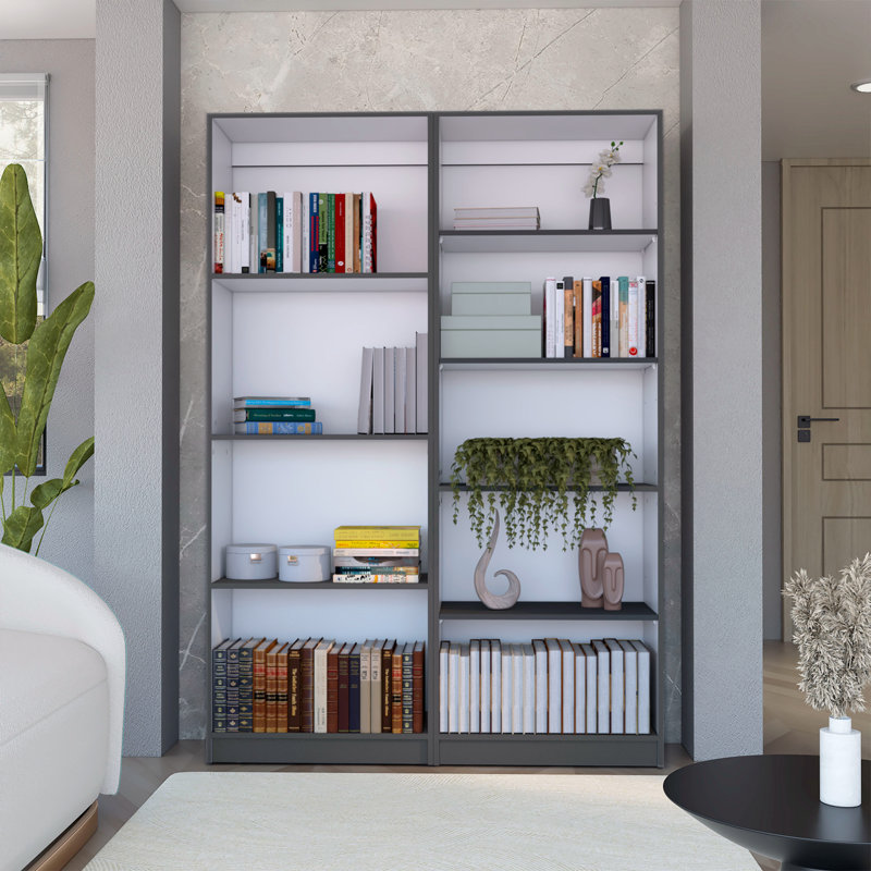 Ensemble de salon avec bibliothèque et armoire de rangement 2 pièces