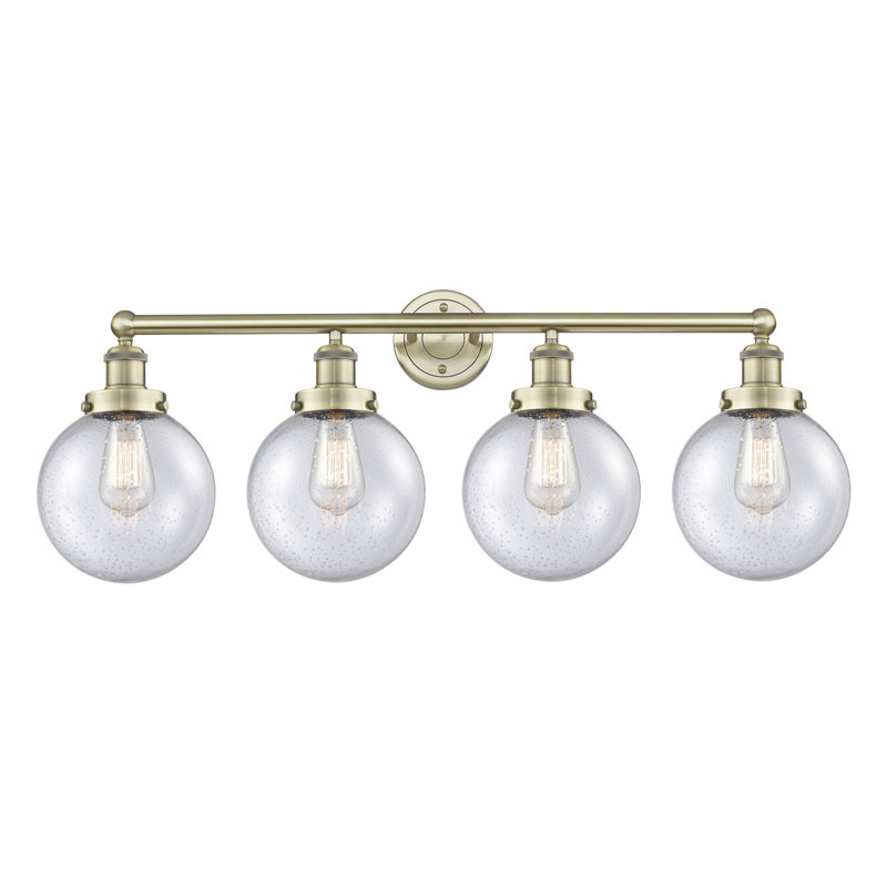 Alphonsa 4 - Light Dimmable Vanity Light, Seedy, Antique Brass