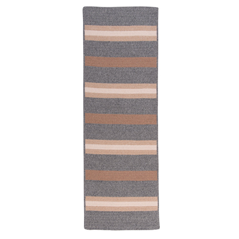 Tapis gris / orange Altavious, Tapis de couloir 2 pi x 13 pi