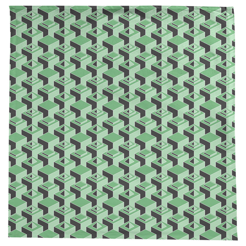Nappe de gratte-ciels classiques, Vert/noir