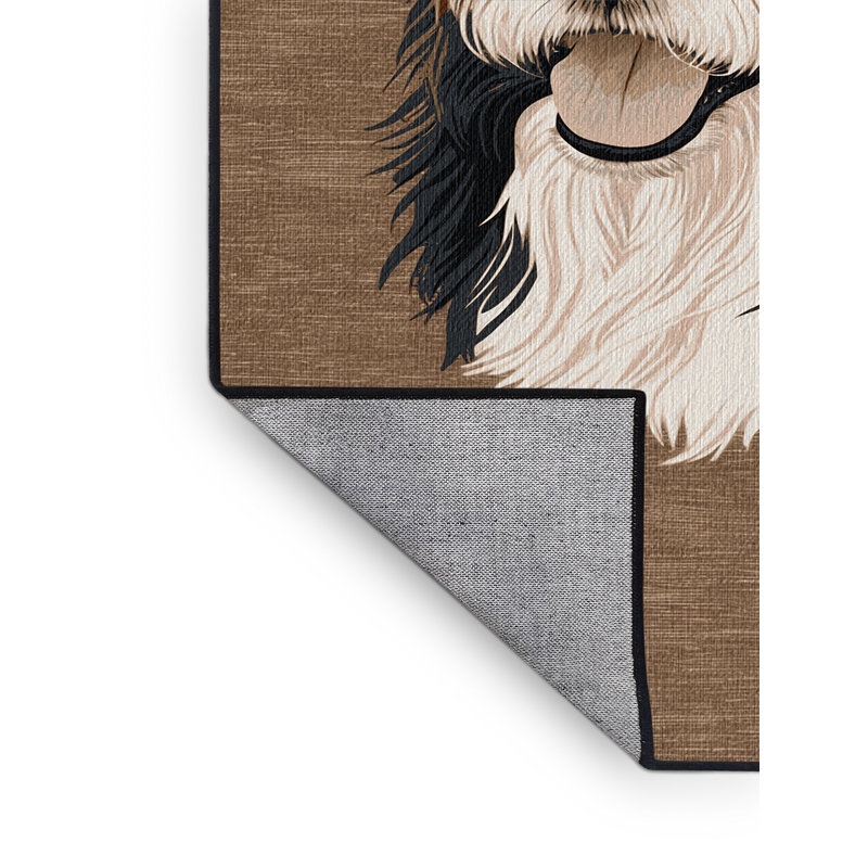  Tapis lavable pour chien Lancashire Heeler, Carré 5 pi