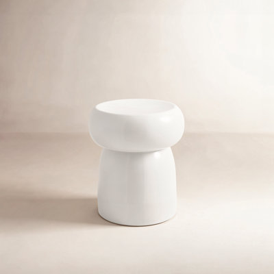 Ceramic Round End Table