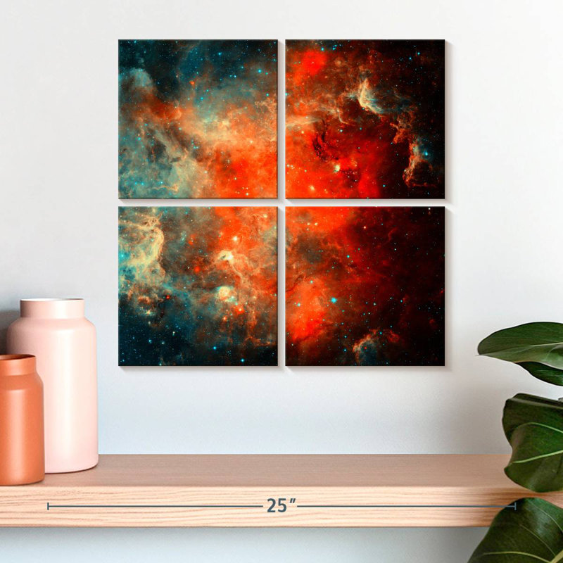 Oberle Fiery Red Nebula, 18" H x 18" W