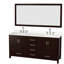 Meuble-lavabo double 72 po avec plateau en quartz et miroir Sheffield-100481686-100481687-100500532