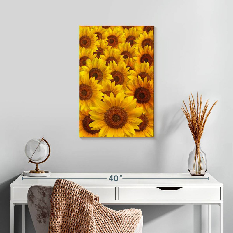 Harnek Sunflower Crowd, 24" H x 16" W