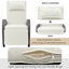 Deux chaises d'extérieur avec chaises réglables et table basse en beige - pour une utilisation confortable dans la cour et la piscine en acier galvanisé pour différentes hauteurs, cour, piscine et balcon-899603898