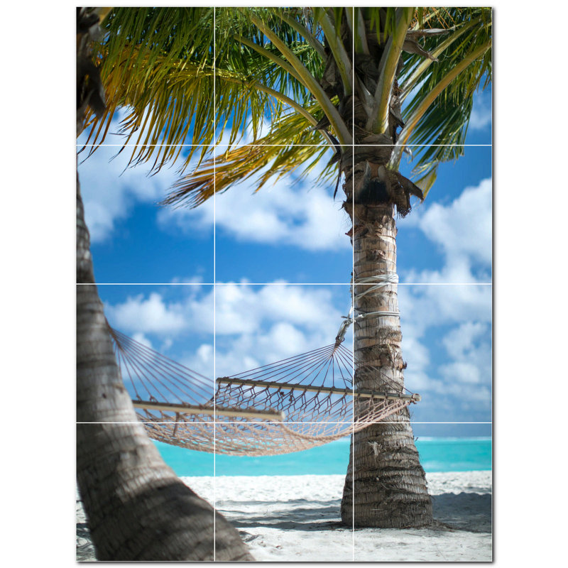 Murale en céramique satinée 6 "x 6" Beach Photo