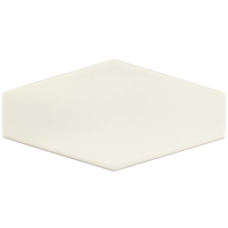 Manchester 4x8 Hexagon Glossy Ceramic Tile, Vanilla Off White