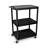 SteelCart Open Shelf Fixed Height Table AV Cart