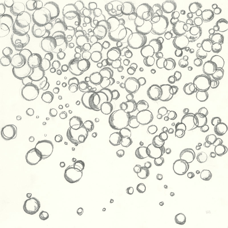 " Bubbles I " by Chris Paschke, 30" H x 30" W x 1.25" D