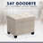 Collapsible Rectangle Small Storage Ottoman with Legs - 12" x 16" x 12"-582136313