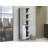 Urano Mirror Linen Cabinet, Four Interior  Shelves, Five External Shelves -Black-1990237448