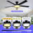  52-inch Extendable Smart Music Ceiling Fan Light Flush-Mount Installation, Bluetooth Speaker Full Spectrum Lighting Edge Ambient Lighting 6-Speed Adjustment Remote/App Dual Control-1447371913-1447371915-1448327884