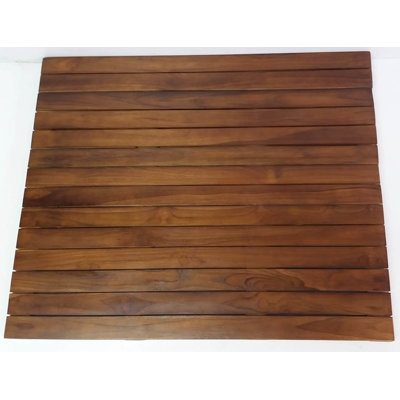 Grand tapis de sol en teck