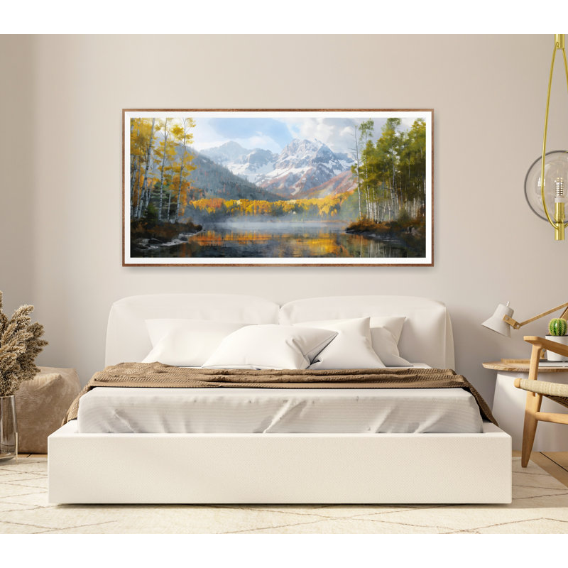 «Aspen Colorado Mountains», affiche, art mural horizontal, H 24 po x l 48 po x P 1,5 po, Toile tendue
