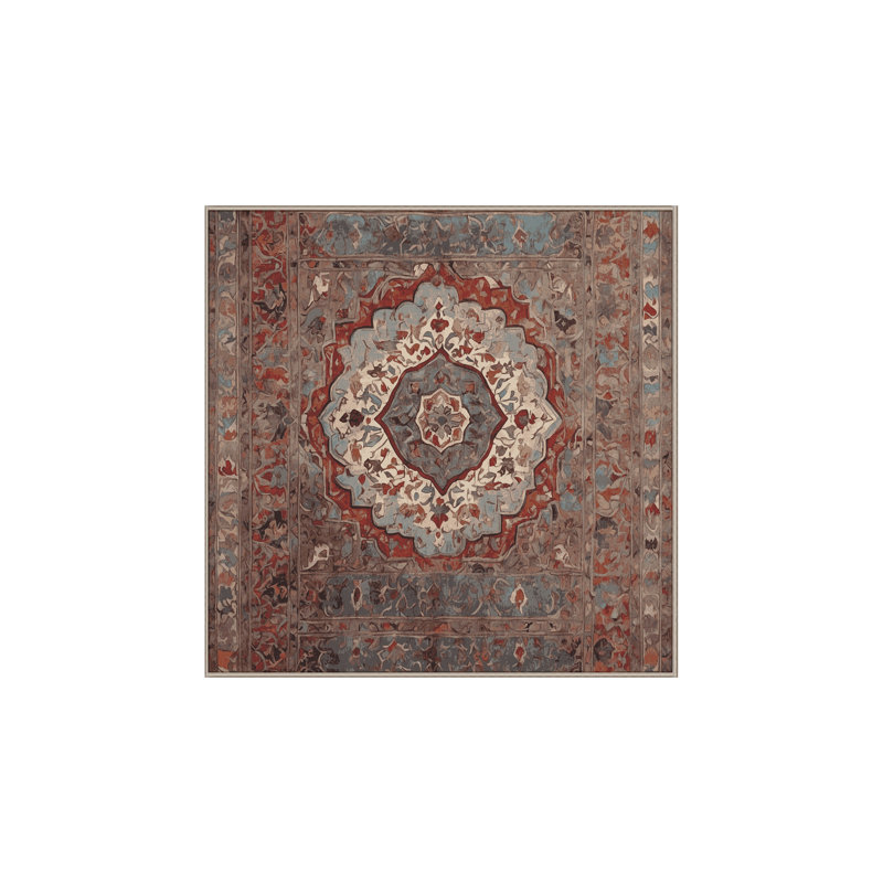 Tapis brun soyeux et moelleux, Carré 8 pi