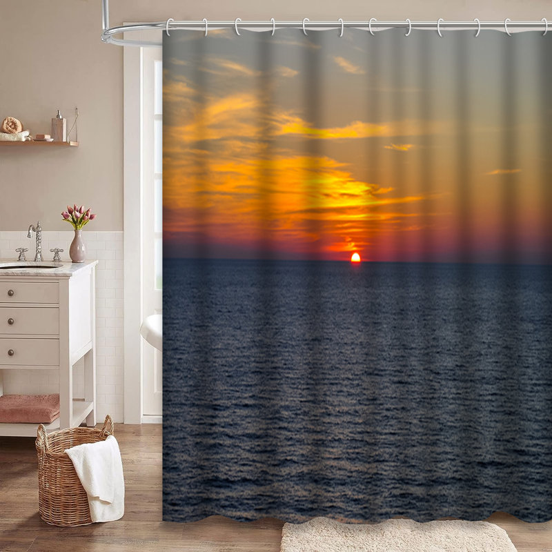 Magnifique rideau de douche Sunset Beach, L 72 po x l 78 po