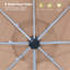 Parasol carré extérieur double toile de 3,35 m (brun, base non incluse)-1010884256