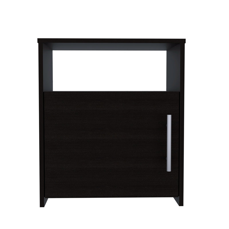 Table de chevet en bois massif Chunarmar, Noir