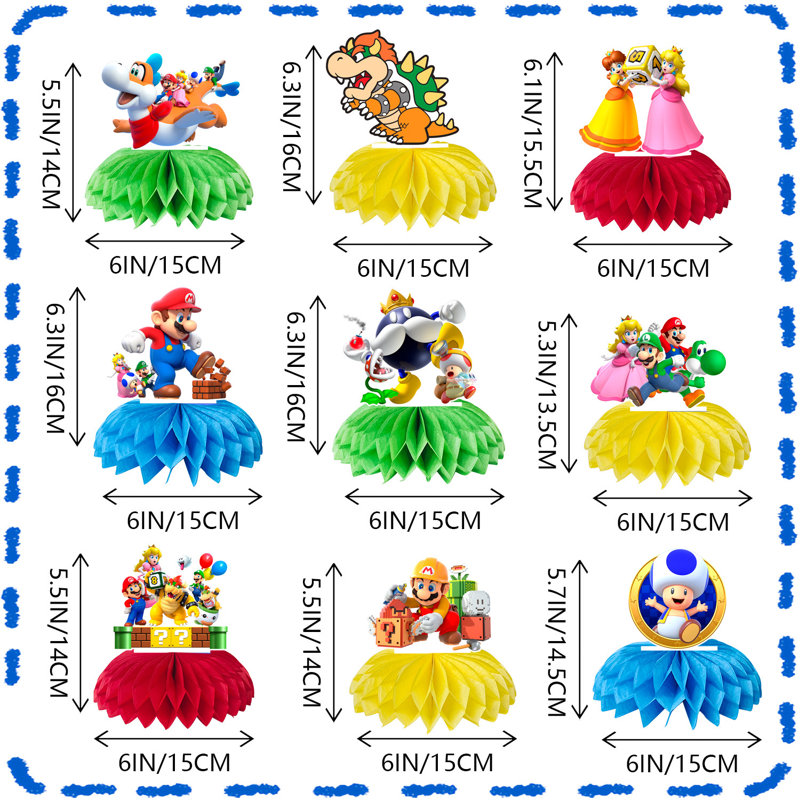 Centres de table en nid d'abeille Mario