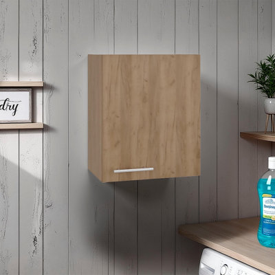 Natural Oak 1-Door Wall Cabinet