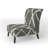 Minimalist Graphics V - Transitional Upholstered Slipper Chair