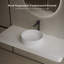 Lavabo de salle de bain rond à surface solide 16 "Monblari-120971772