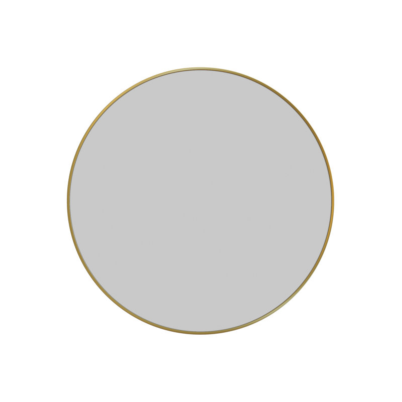 Modern & Contemporary Bathroom/Vanity Mirror, Satin Brass, 36" x 36"
