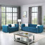 Canapé rembourré en velours de luxe avec 2 coussins Clifford 87,01 po, gris-293635800-293635807