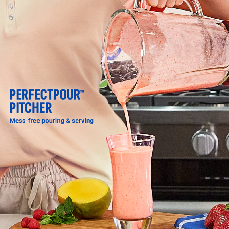 PowerXL Smart Pro Blender, BL6018, Smart Sensing Technology, 1800 Watts & 68 oz. Glass Pitcher