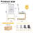 Rheese Set of 4 Modern Faux Leather Dining Chairs with Gold Metal Base and Handles-139606403