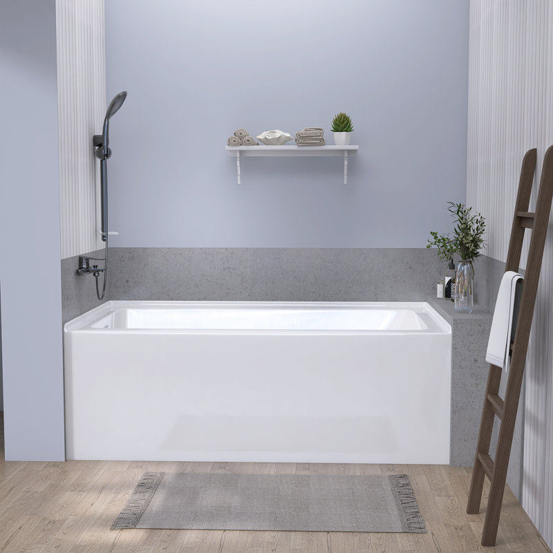 60'' x 32'' Soaking Acrylic Bathtub, Left