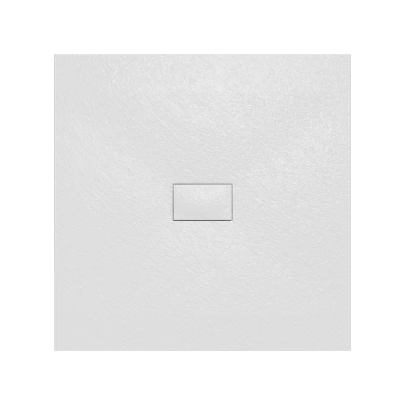 Avanya Sliding Door Slate Effect Square Shower Enclosure with Tray  1900 x 1000 mm, White, Black