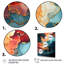 Rose et bleu tourbillonnant, peinture fluide III - art mural abstrait-1931886414-1931886408
