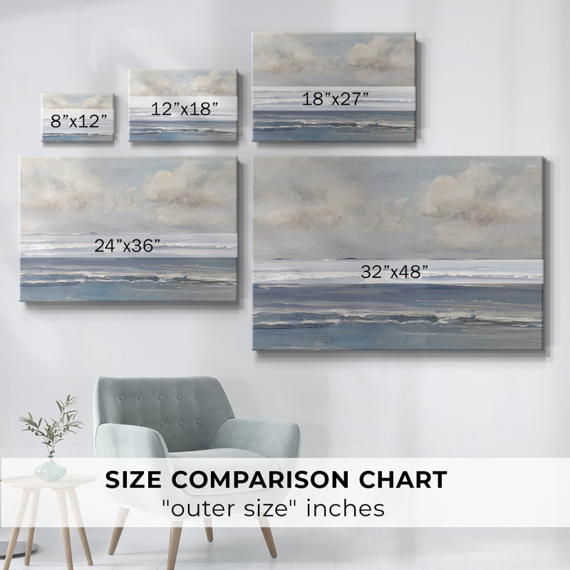 «Serene Seascape», toile tendue avec châssis, H 18 po x l 27 po