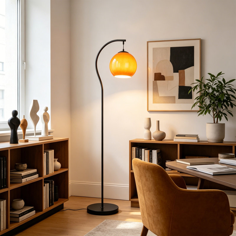 Lampe sur pied arquée 59 "avec ampoule