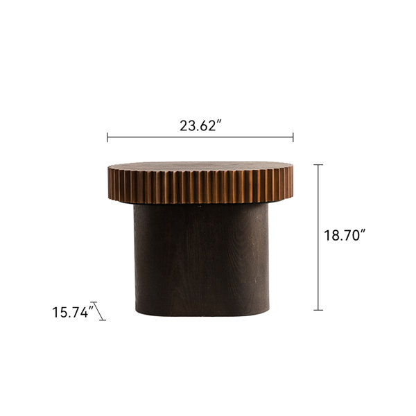 Latitude Run® Modern Round Nesting Coffee Table Of 2 With Handmade ...
