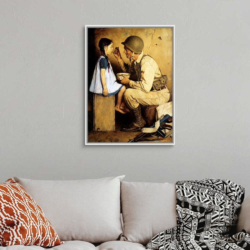 Art mural sur toile The American Way, Cadre flottant blanc, H 34 po x l 26 po x P 1,75 po